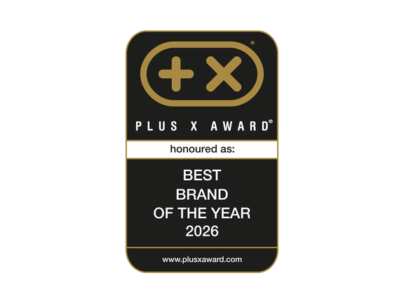 Plus X Award Auszeichnung für BORA als „Best Brand of the Year 2026“ für herausragende Produktqualität und Innovation.