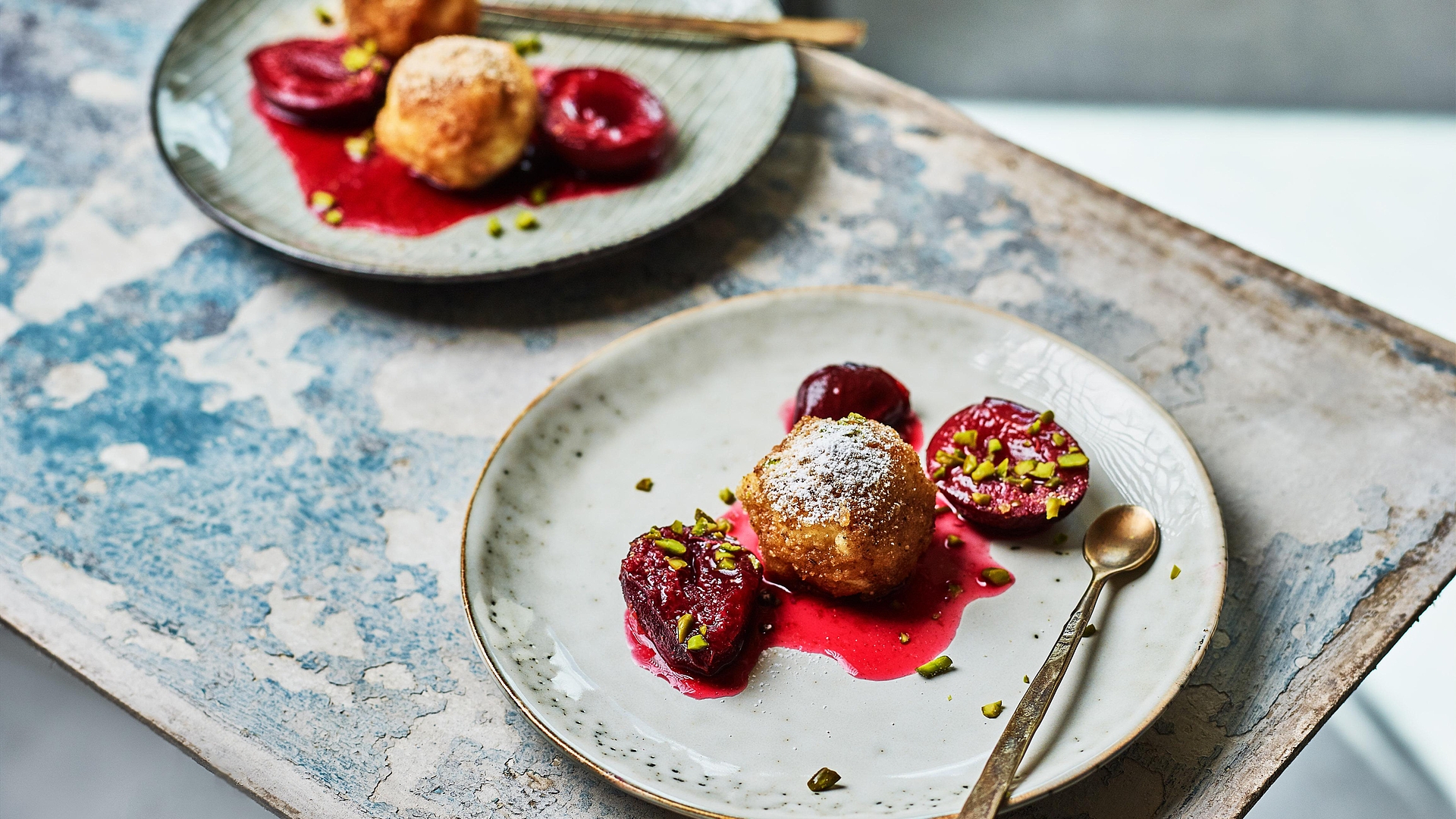 Topfenknödel mit Zwetschgen