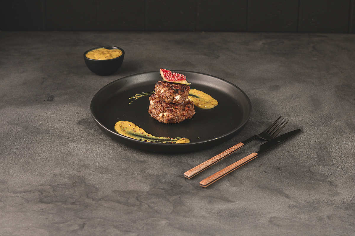 Lamb and feta meatballs with a fig and mustard dip | BORA