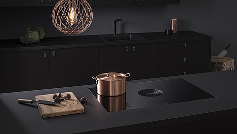 BORA Pure - Kitchen black - close up