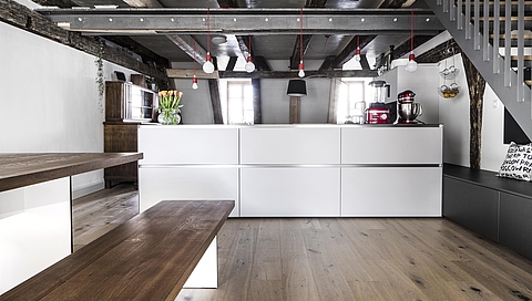 Modern kitchen in a historical town house