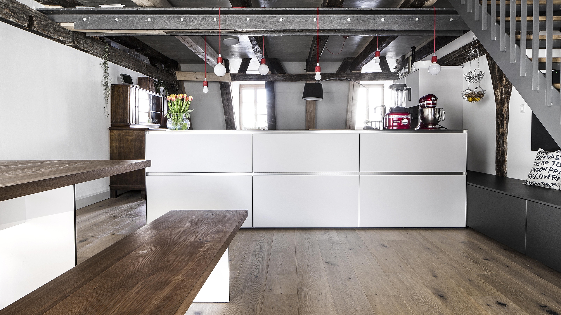 Modern kitchen in a historical town house