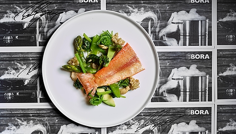 Five “greens” with buckwheat and golden trout