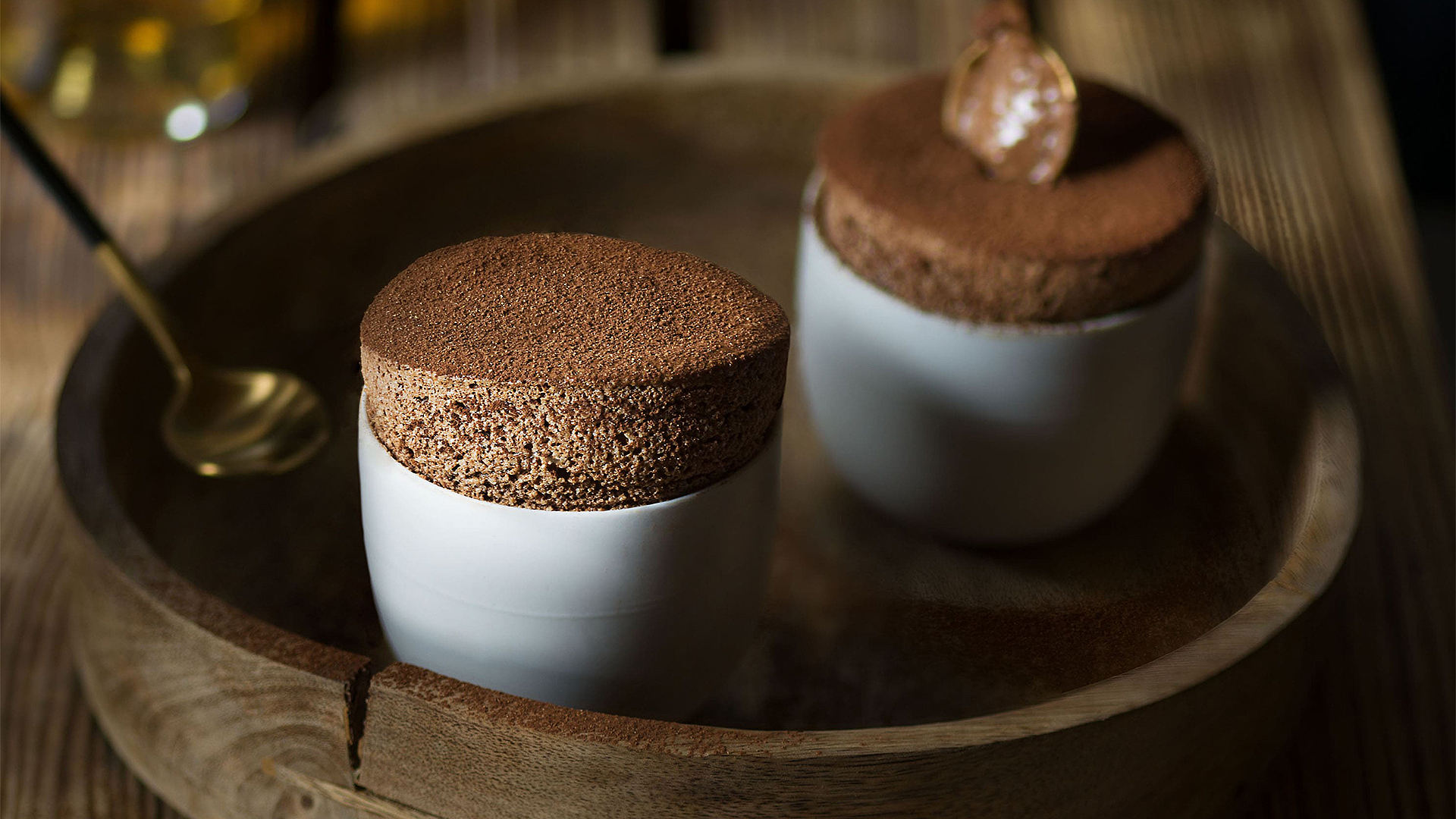 Cinnamon chocolate soufflé