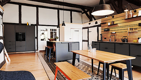 Industrial design in a listed farmhouse
