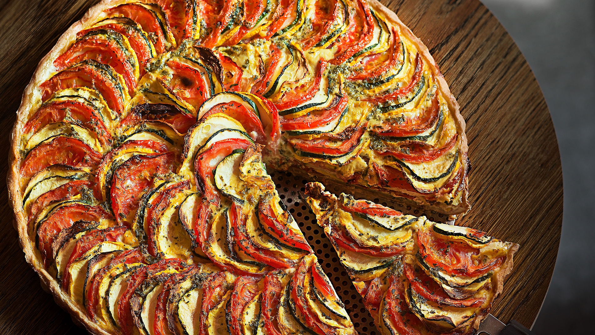 Quiche di pomodoro e zucchine