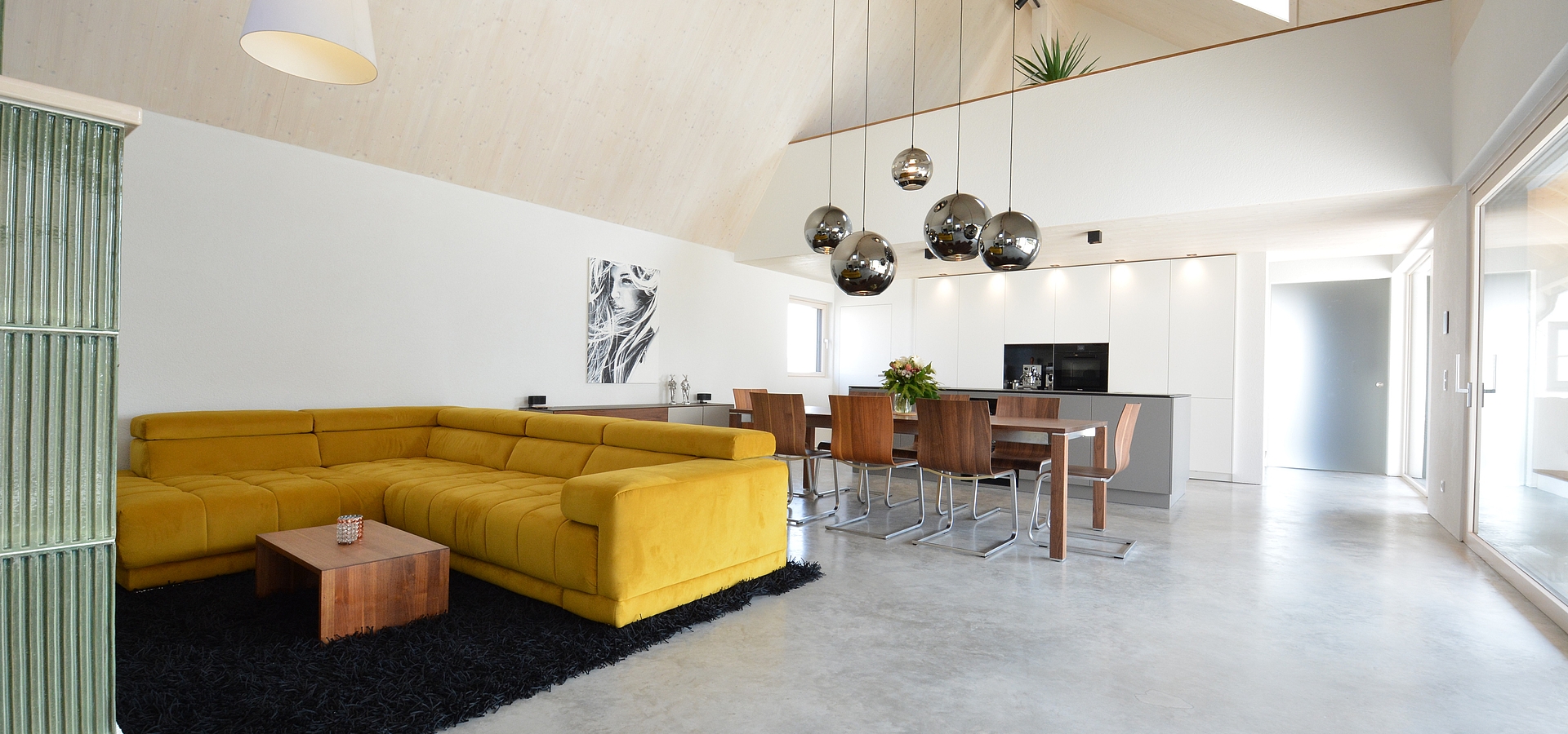 Open plan kitchen clearance living room