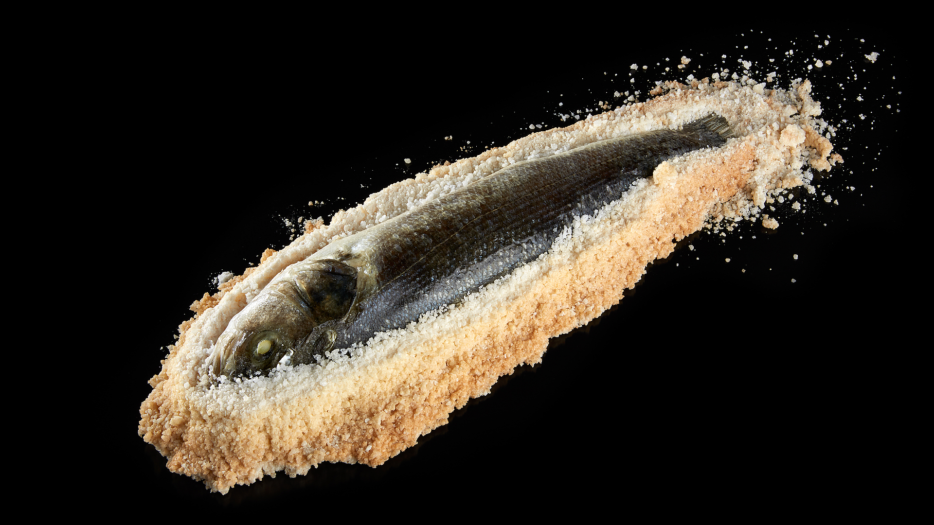 Sea bass in salt crust 