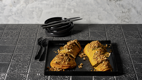 Butternut squash with a hazelnut crust
