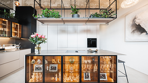 An eye-catching kitchen with an industrial aesthetic  