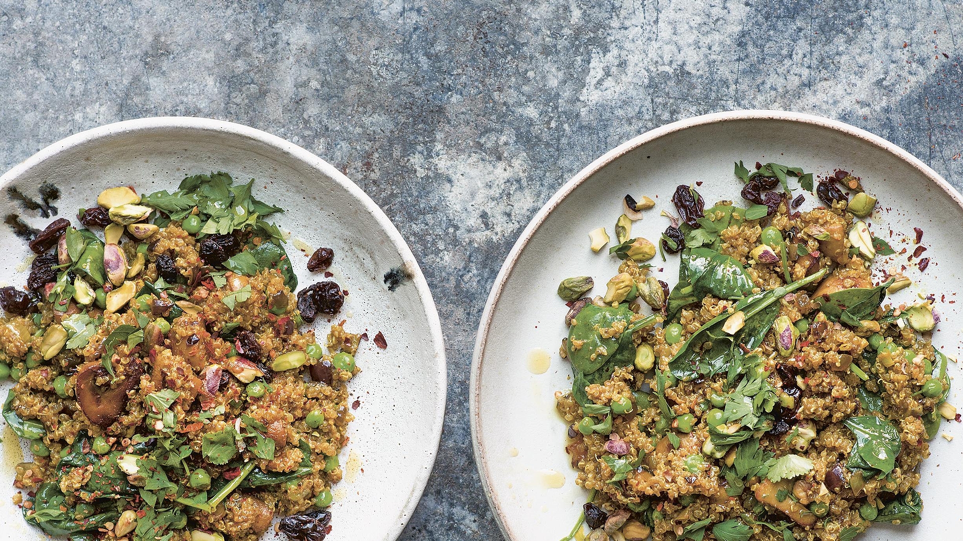 Pilav van quinoa met champignons